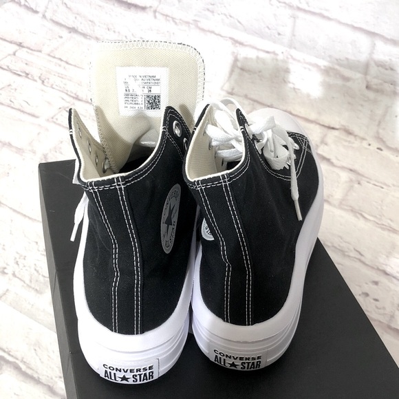 Converse Classic 2” Platform Black and White High-Tops Women’s 9.5 lg NWOT - Picture 3 of 15